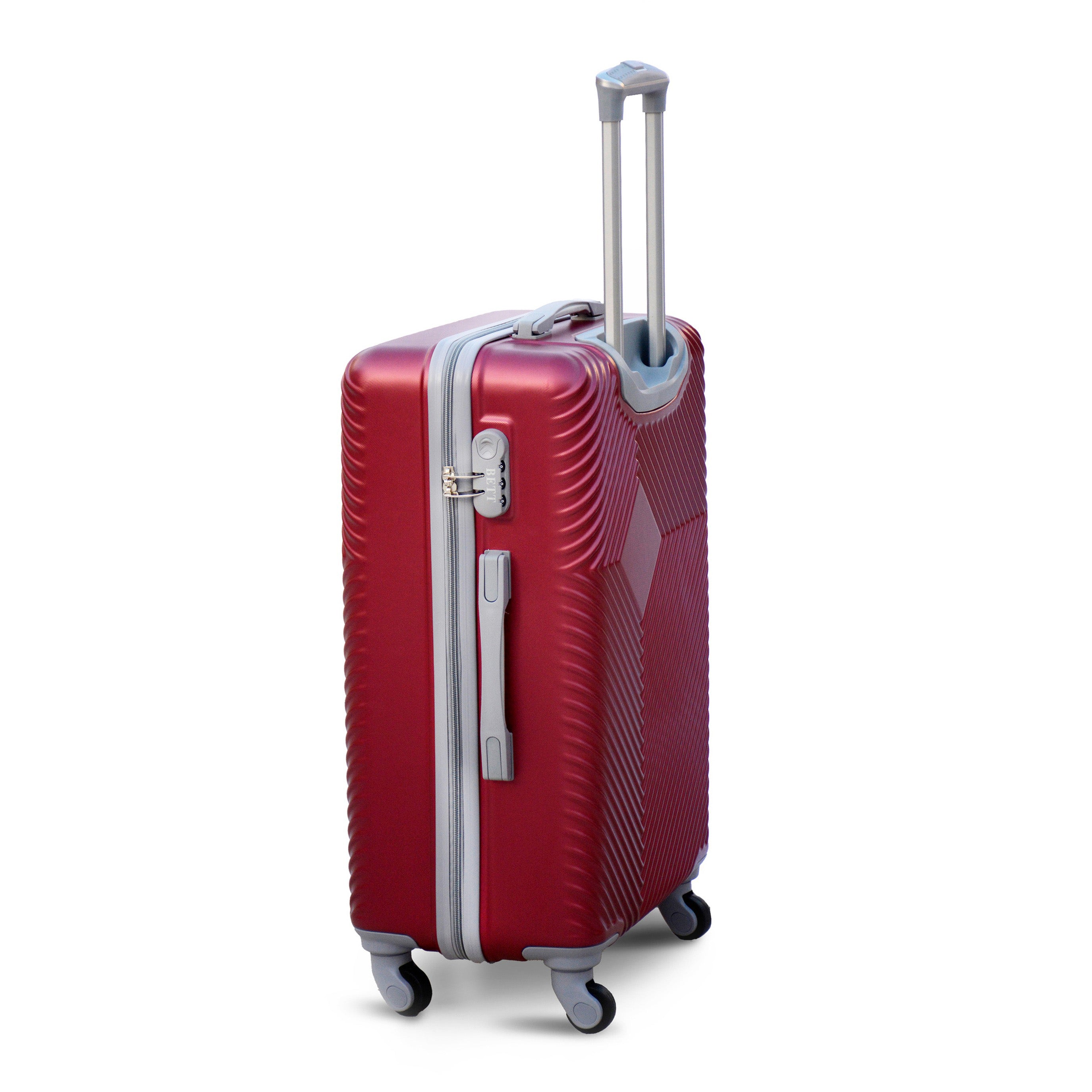3 Pcs Full Set Red Colour SI ABS Lightweight Hard Case Luggage 20" 24" 28 Inch