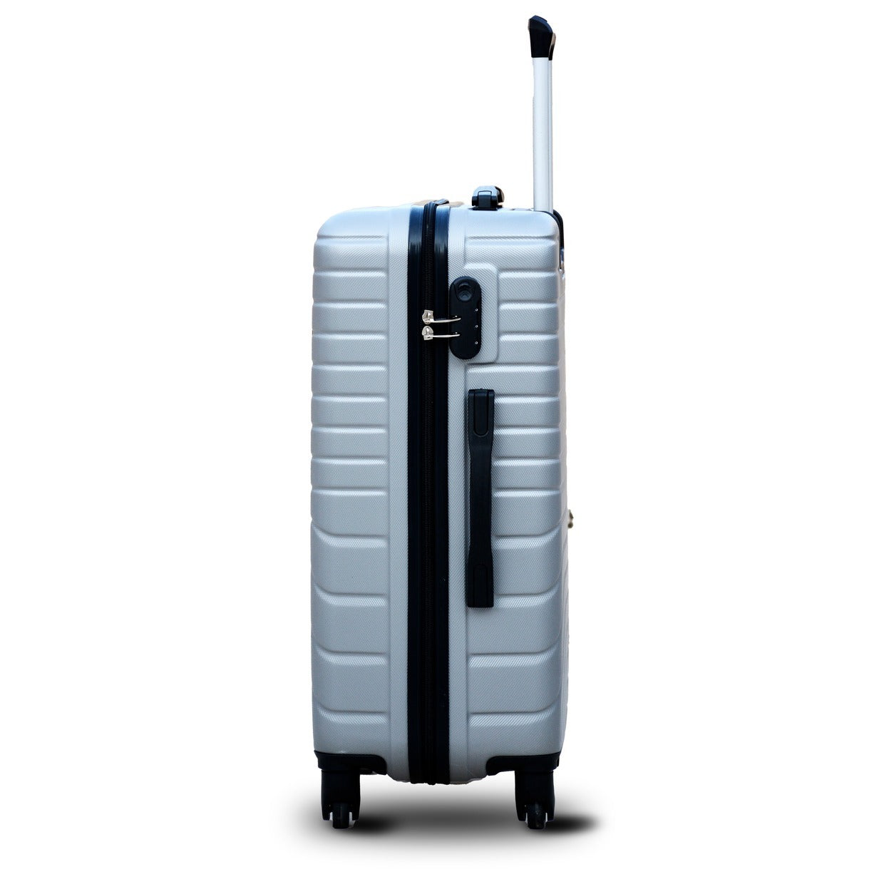 24" Grey Colour SJ ABS Luggage Lightweight Hard Case Trolley Bag Zaappy.com