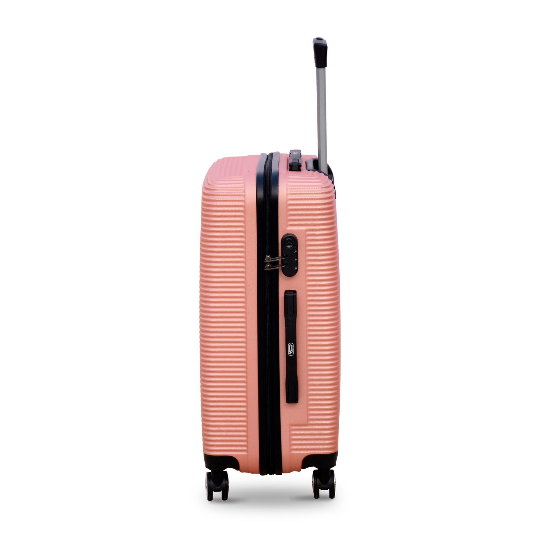 28" Dark Pink Colour JIAN ABS Line Luggage Lightweight Hard Case Trolley Bag With Spinner Wheel