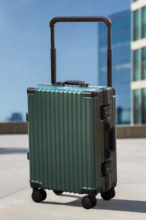 28 Inch Large Aluminium Framed Spinner Hard Shell Wide Handle Suitcase Without Zipper | Spinner Wheel Luggage