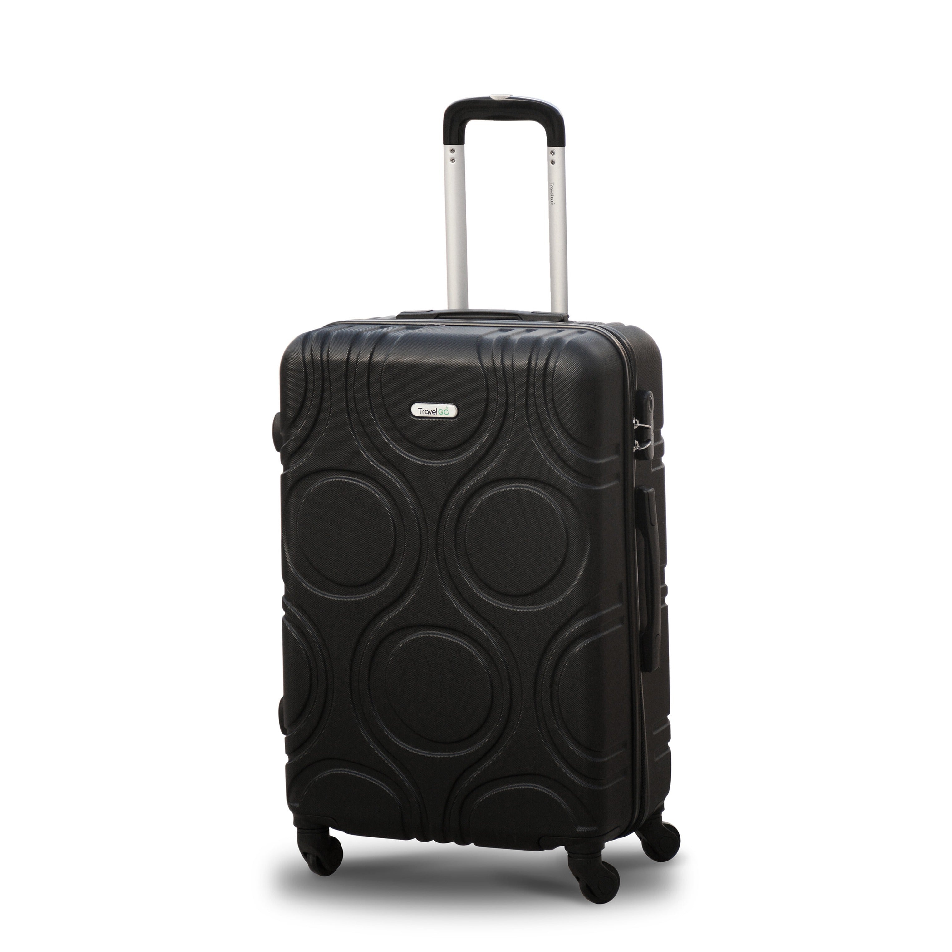 Lightweight ABS Luggage | Hard Case Trolley Bag | 3 Pcs Set 20” 24” 28 Inches | 2 Years Warranty | Yinton 2208 Black