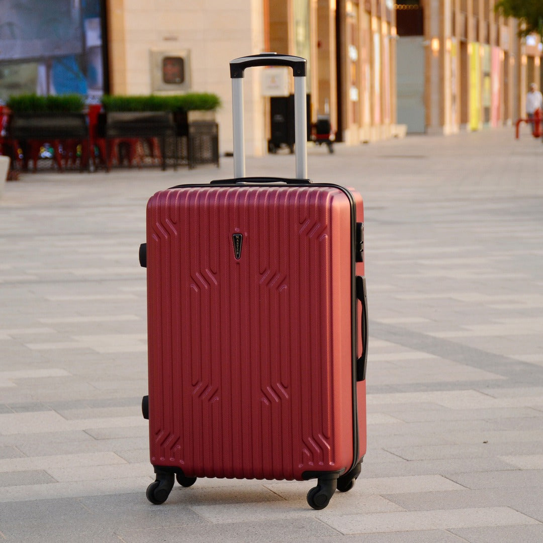 28" Maroon Colour Master ABS 1805 Luggage Lightweight Hard Case Trolley Bag with Spinner Wheel