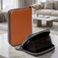 Small PU Leather Credit Card Holder Wallet | Multi Card Case Zipper Coin Purse