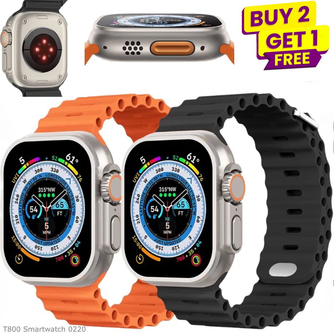 T800 Smart Watch with Wireless Charger | Buy 2 Get 1 Free
