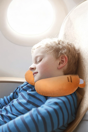 Soft Memory Form Kids Neck Pillow For Travel | Cute Cartoon Printed Neck Rest Cushion