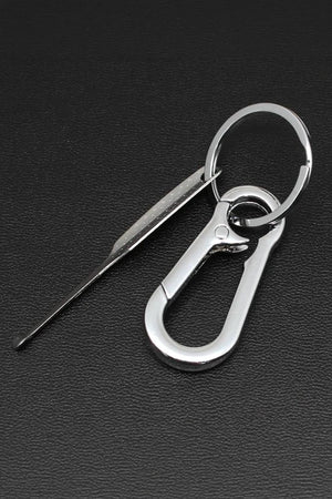 Stainless Steel Key Chain With Earwax Remover