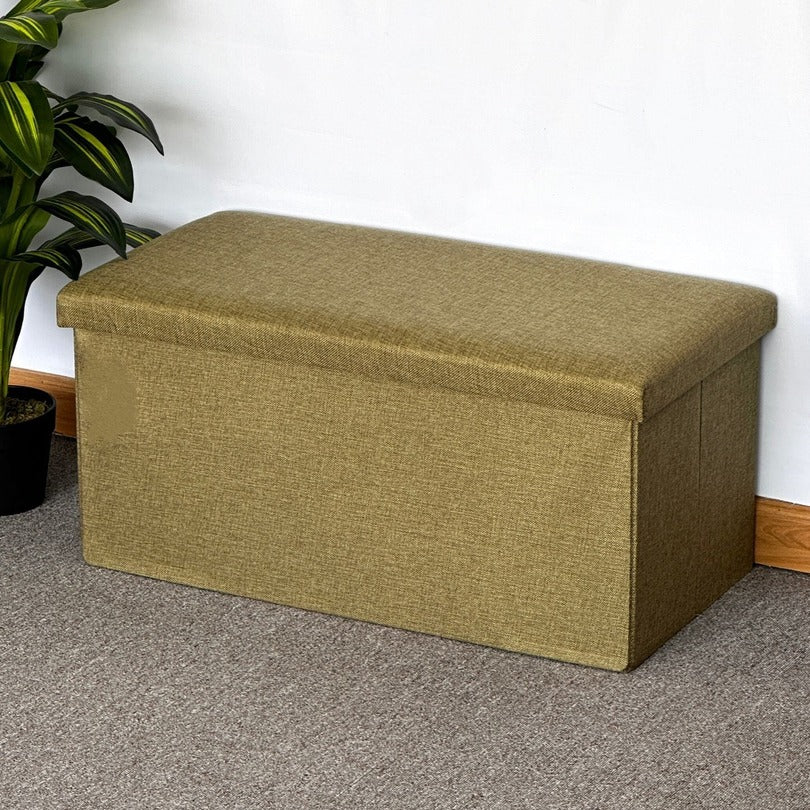 Multifunctional Footrest Stool | Folding Organizer Storage Box Zaappy green