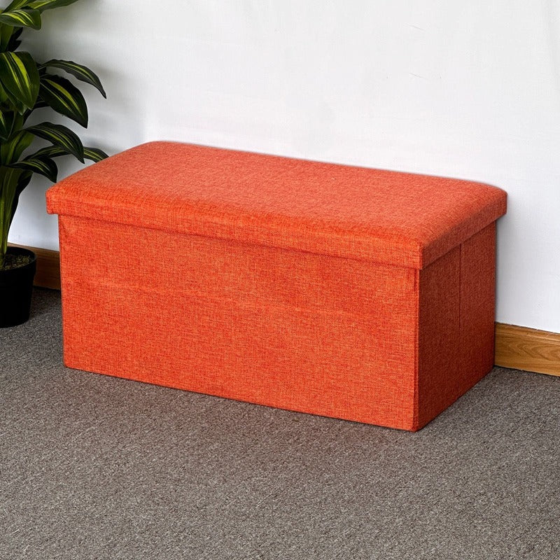 Multifunctional Footrest Stool | Folding Organizer Storage Box Zaappy orange