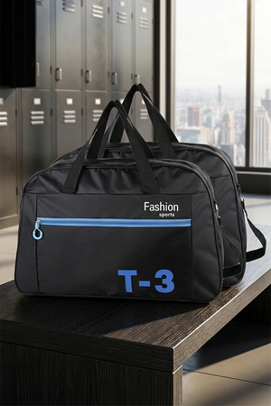 Stylish Black T-3 Fashion Sports And Athletic Gear Travel Bag For Men