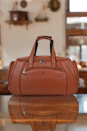 Stylish Leather ST Men Duffle Bag | Multifunctional Carry on Travel Bag