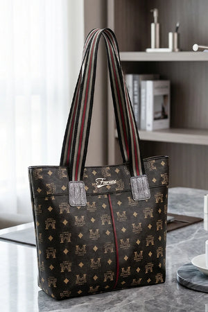 Stylish Printed Brown Colour GC Strap Bag For Women | Large Leather Hand Bag