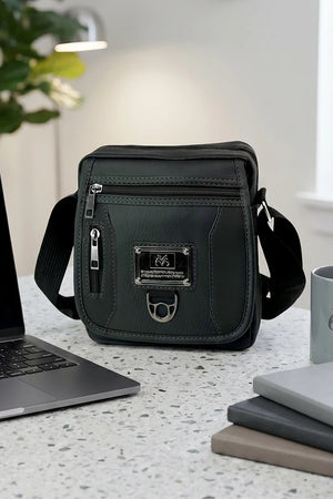 Stylish Small Black Colour UF Side Bag | Men Messenger Bag