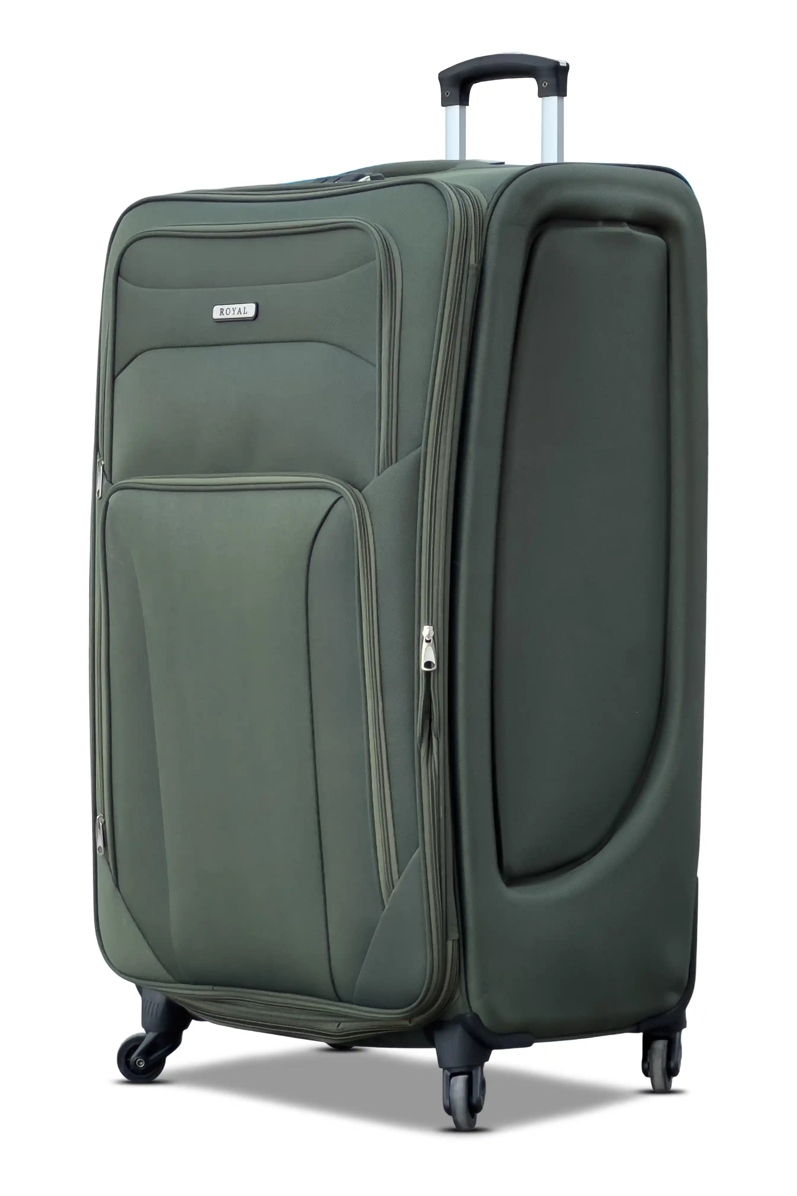 Swift Soft Shell Luggage Lightweight 4 Pcs Set (20/24/28/32 Inch) Expandable Suitcase With Combination Lock And Spinner Wheels