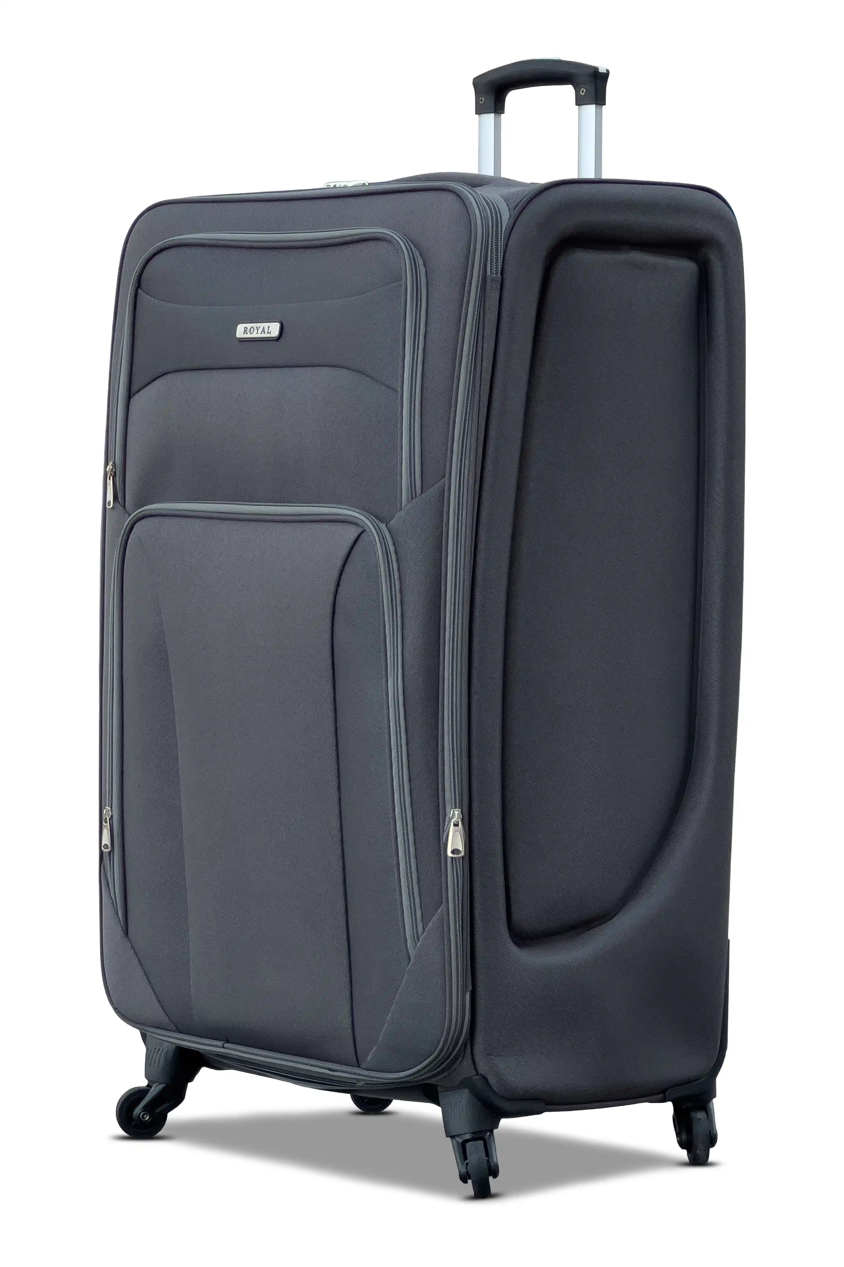 Swift Soft Shell Luggage Lightweight 4 Pcs Set (20/24/28/32 Inch) Expandable Suitcase With Combination Lock And Spinner Wheels