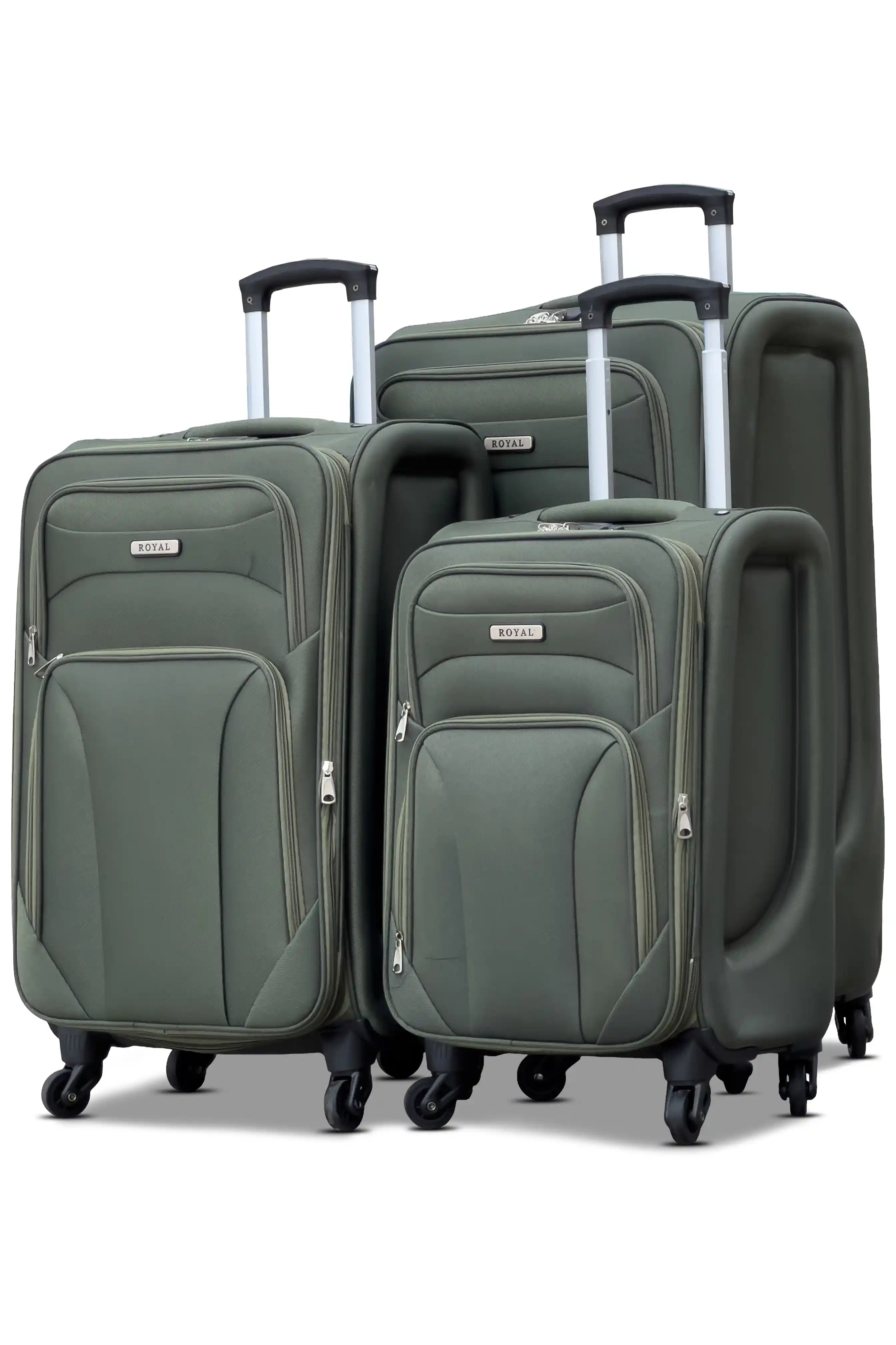 Swift Soft Shell Luggage Lightweight 4 Pcs Set (20/24/28/32 Inch) Expandable Suitcase With Combination Lock And Spinner Wheels