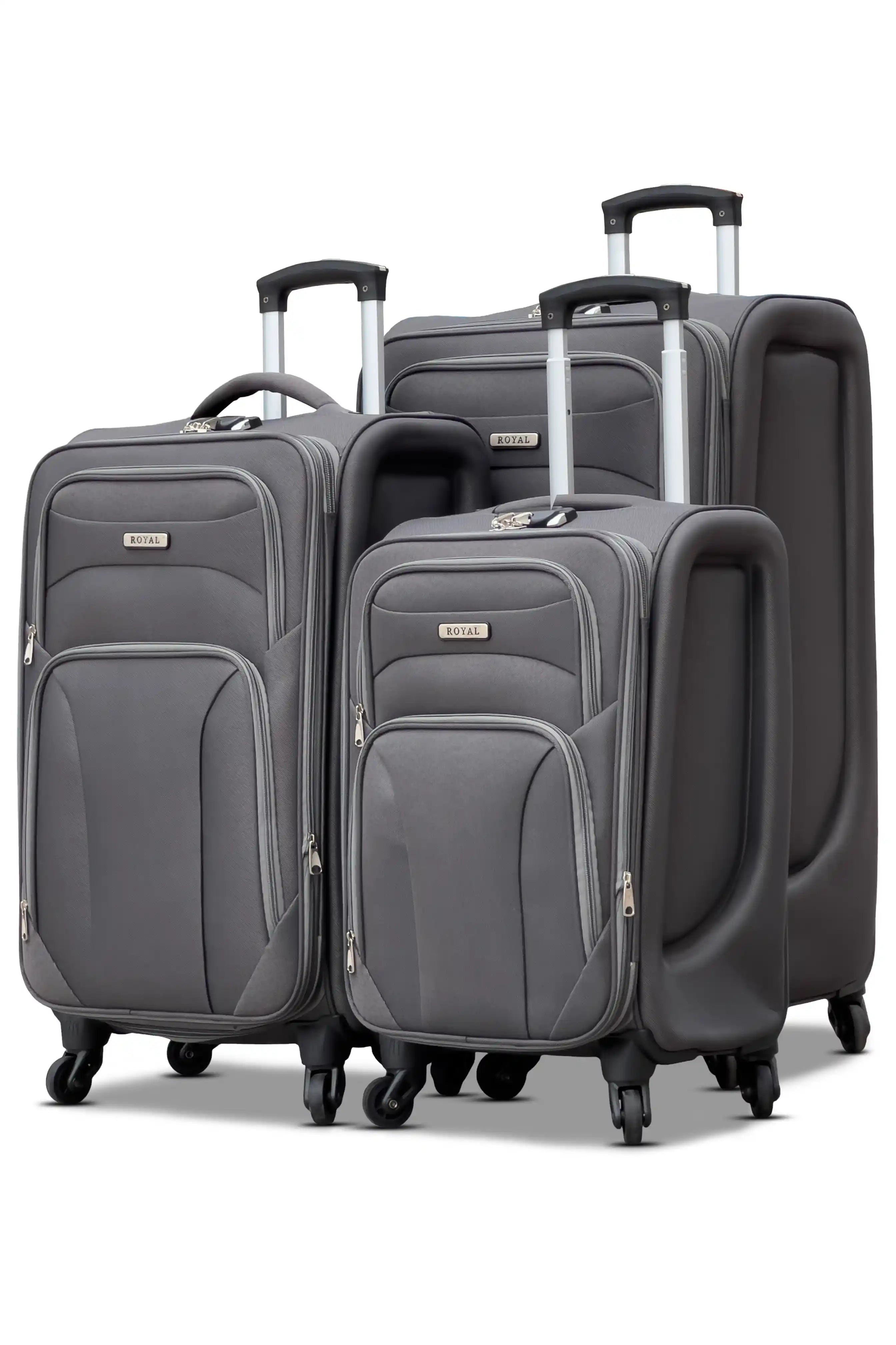 Swift Soft Shell Luggage Lightweight 4 Pcs Set (20/24/28/32 Inch) Expandable Suitcase With Combination Lock And Spinner Wheels
