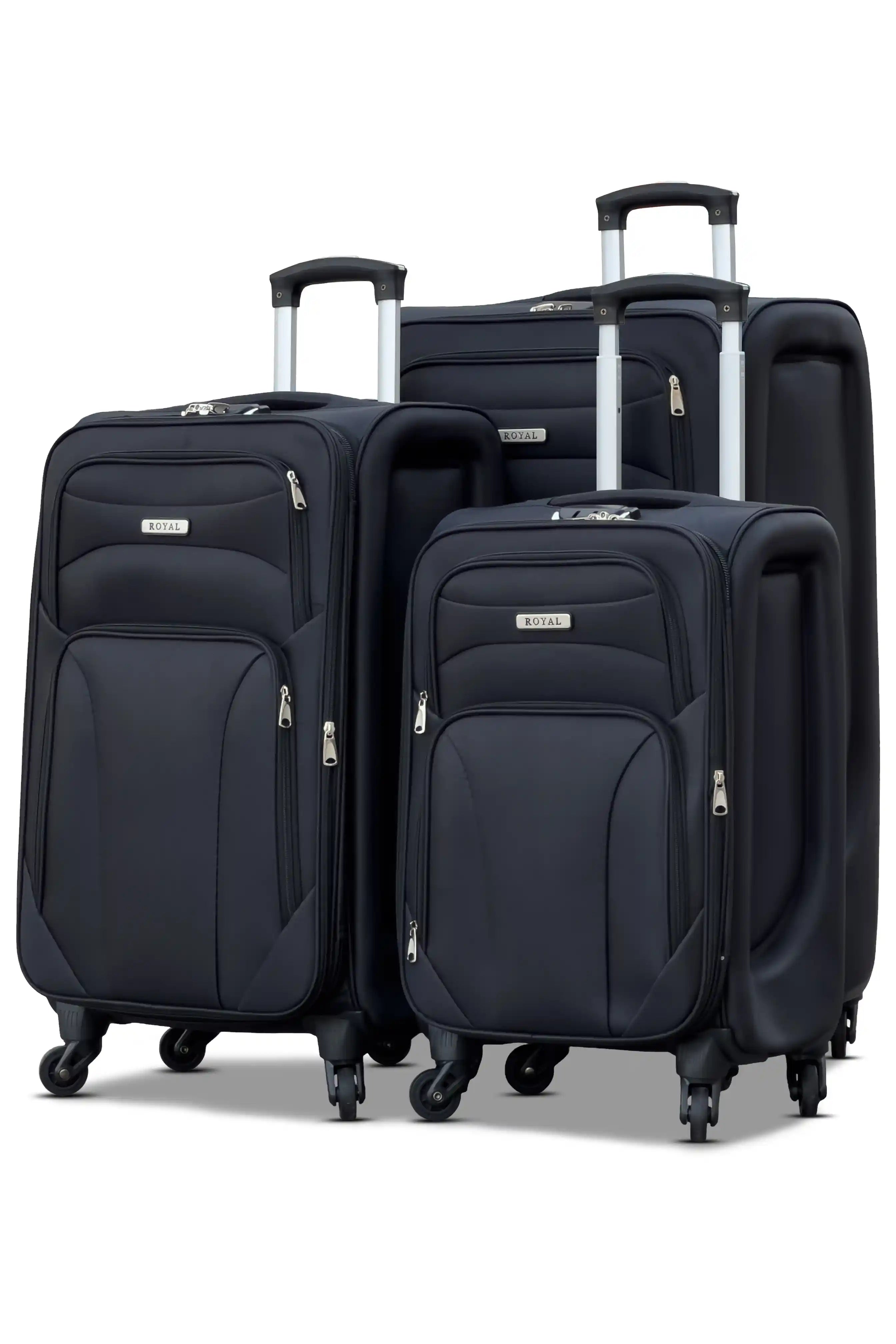 Swift Soft Shell Luggage Lightweight 4 Pcs Set (20/24/28/32 Inch) Expandable Suitcase With Combination Lock And Spinner Wheels