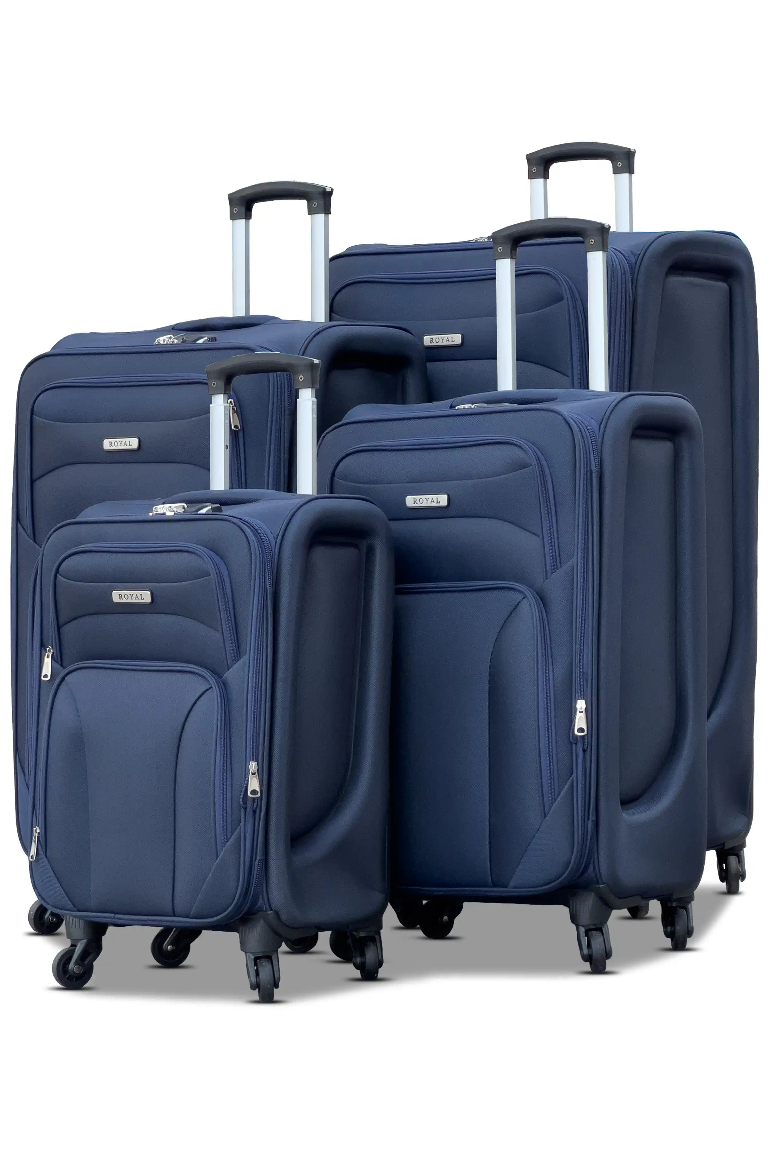 Swift Soft Shell Luggage Lightweight 4 Pcs Set (20/24/28/32 Inch) Expandable Suitcase With Combination Lock And Spinner Wheels