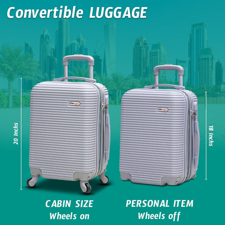 Swiss Class 18 Inch Lightweight Carry-On Luggage | Expandable ABS Spinner Wheels, Fits Under Seat