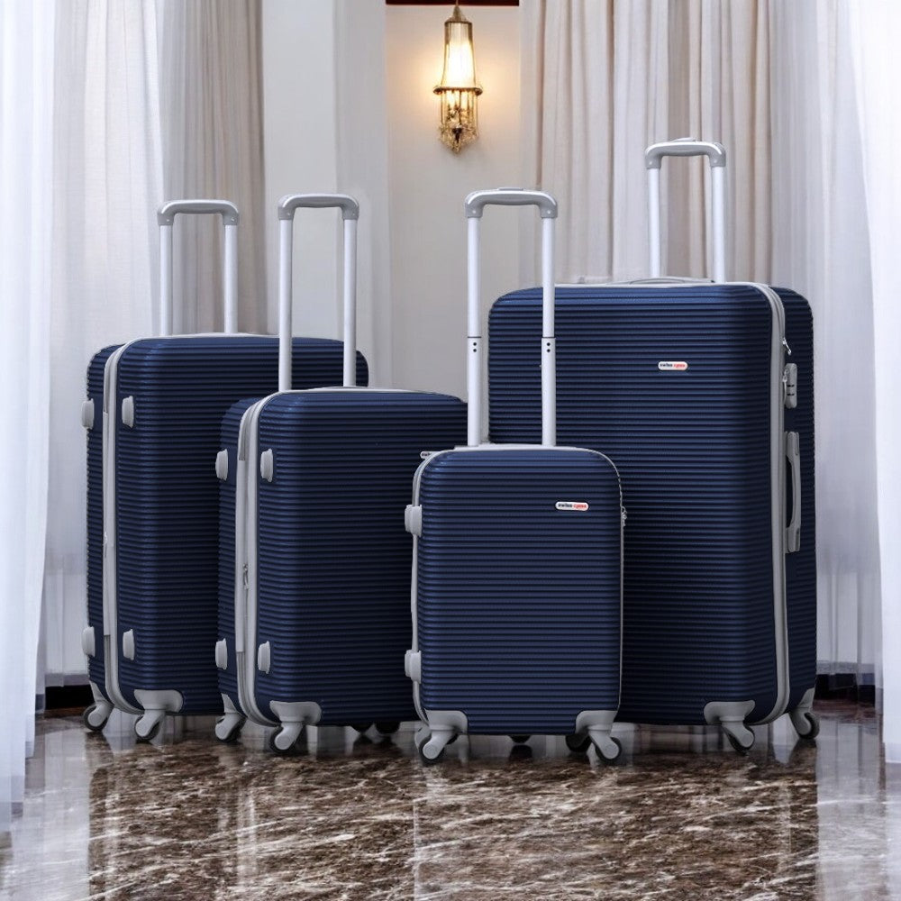 Swiss Class Line ABS | Lightweight Expandable Luggage Bag with Spinner Wheels | 4 Piece Set 20, 24, 28, 32 Inches