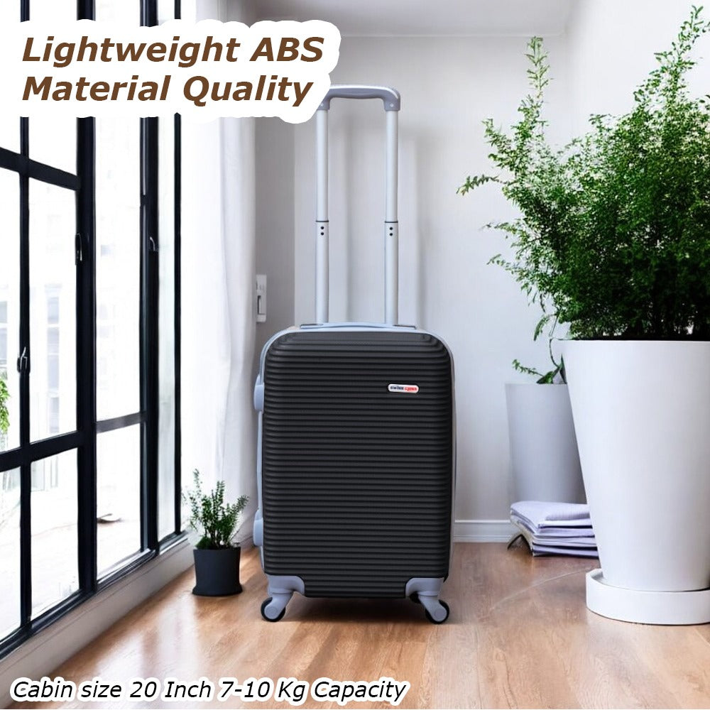 3 Piece Full Set 20" 24" 28 Inches EXP Line ABS Lightweight Luggage Bag With Spinner Wheel Zaappy