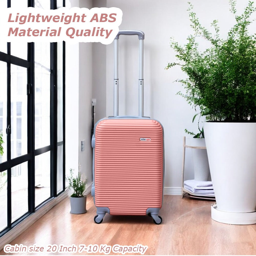 3 Piece Full Set 20" 24" 28 Inches EXP Line ABS Lightweight Luggage Bag With Spinner Wheel Zaappy