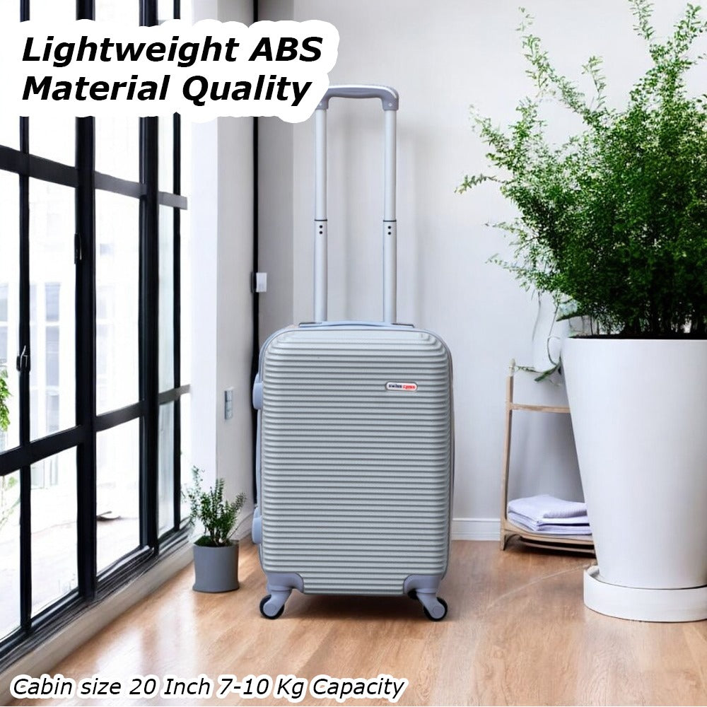 3 Piece Full Set 20" 24" 28 Inches EXP Line ABS Lightweight Luggage Bag With Spinner Wheel Zaappy