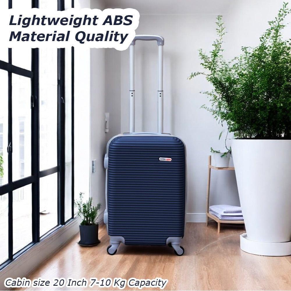 3 Piece Full Set 20" 24" 28 Inches EXP Line ABS Lightweight Luggage Bag With Spinner Wheel Zaappy