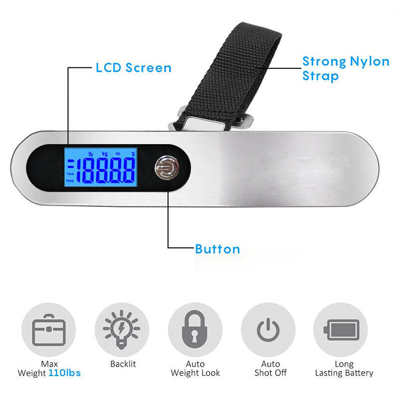 Digital Portable Hanging T shaped Weighing Scale For Luggage | Luggage Weight Machine Zaappy