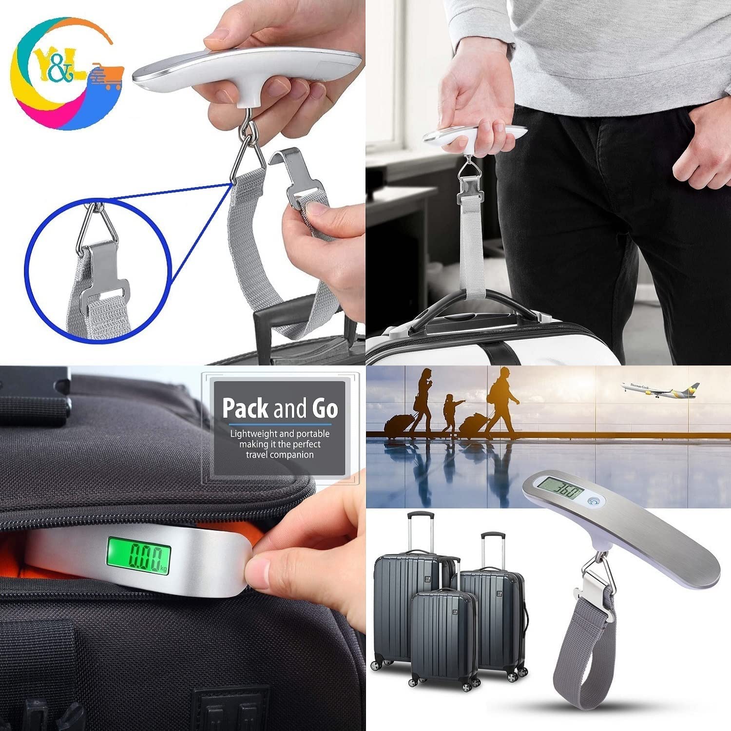 Digital Portable Hanging T shaped Luggage Scale | Luggage Weight Machine