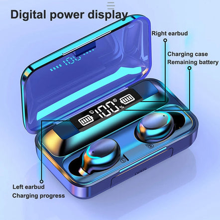 FLASH SALE ⚡ F9-8-TWS Wireless Rechargeable Bluetooth 5.0 Earbuds With Microphone Charging Box