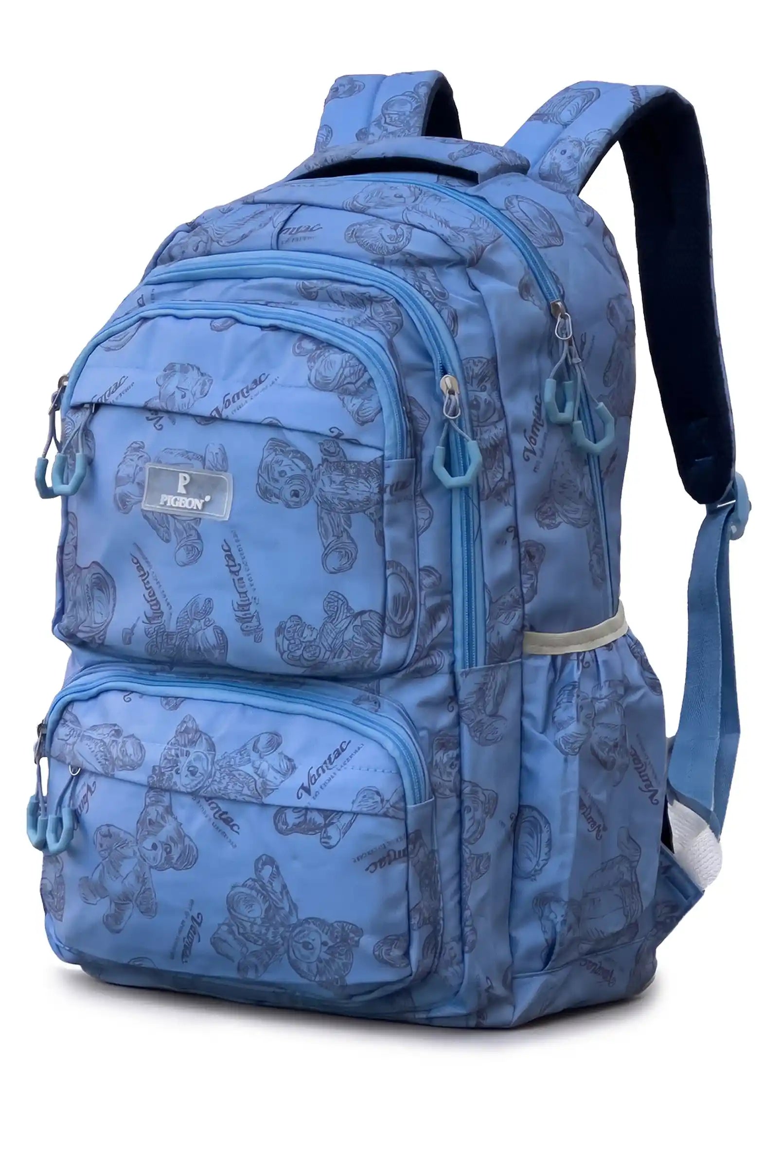 Cute Teddy Print Backpack Bag, Lightweight Water-Resistant with Multiple Compartments, Adjustable Padded Straps, Travel Daypack for School, College & Daily Use