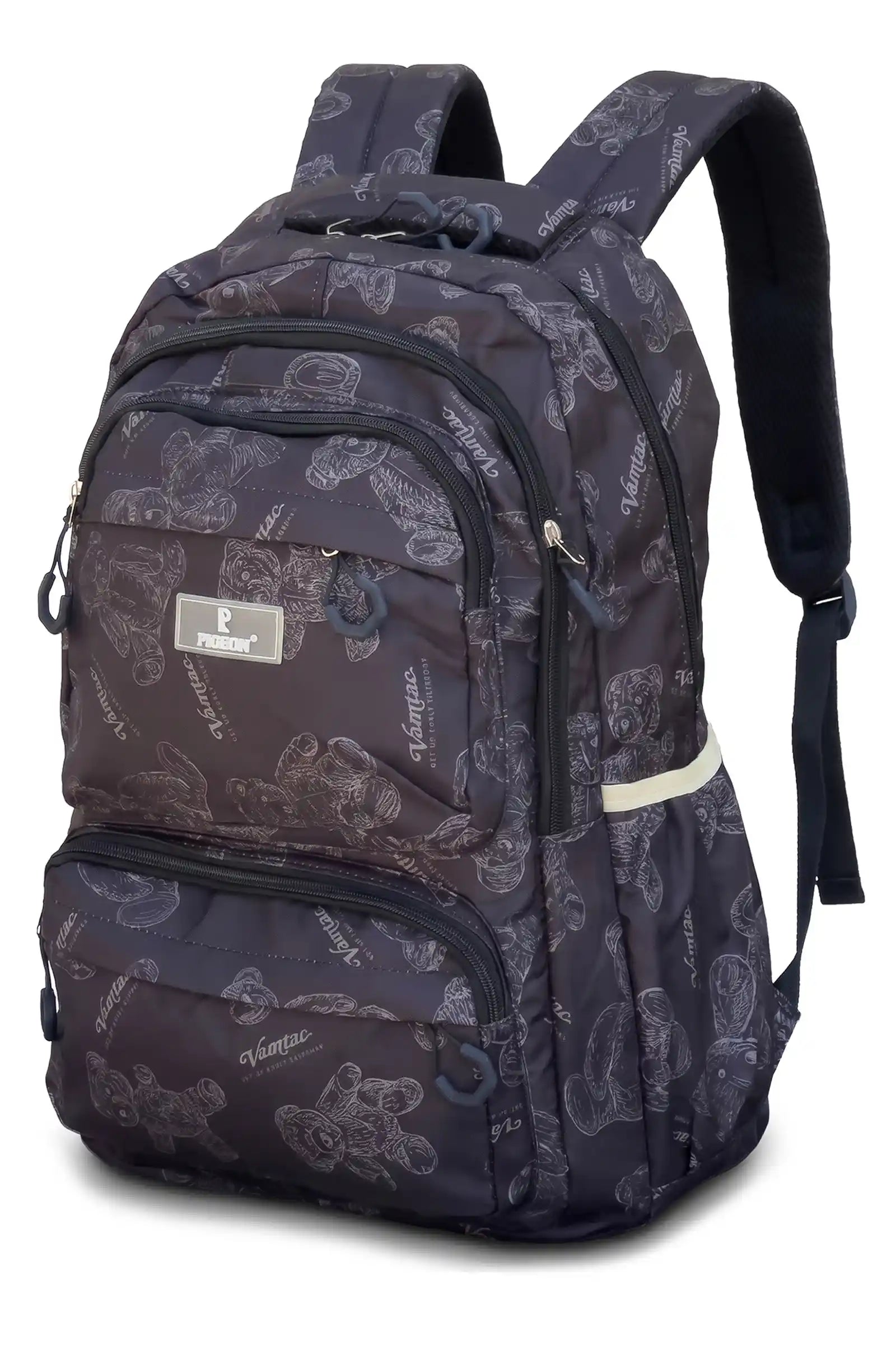 Cute Teddy Print Backpack Bag, Lightweight Water-Resistant with Multiple Compartments, Adjustable Padded Straps, Travel Daypack for School, College & Daily Use