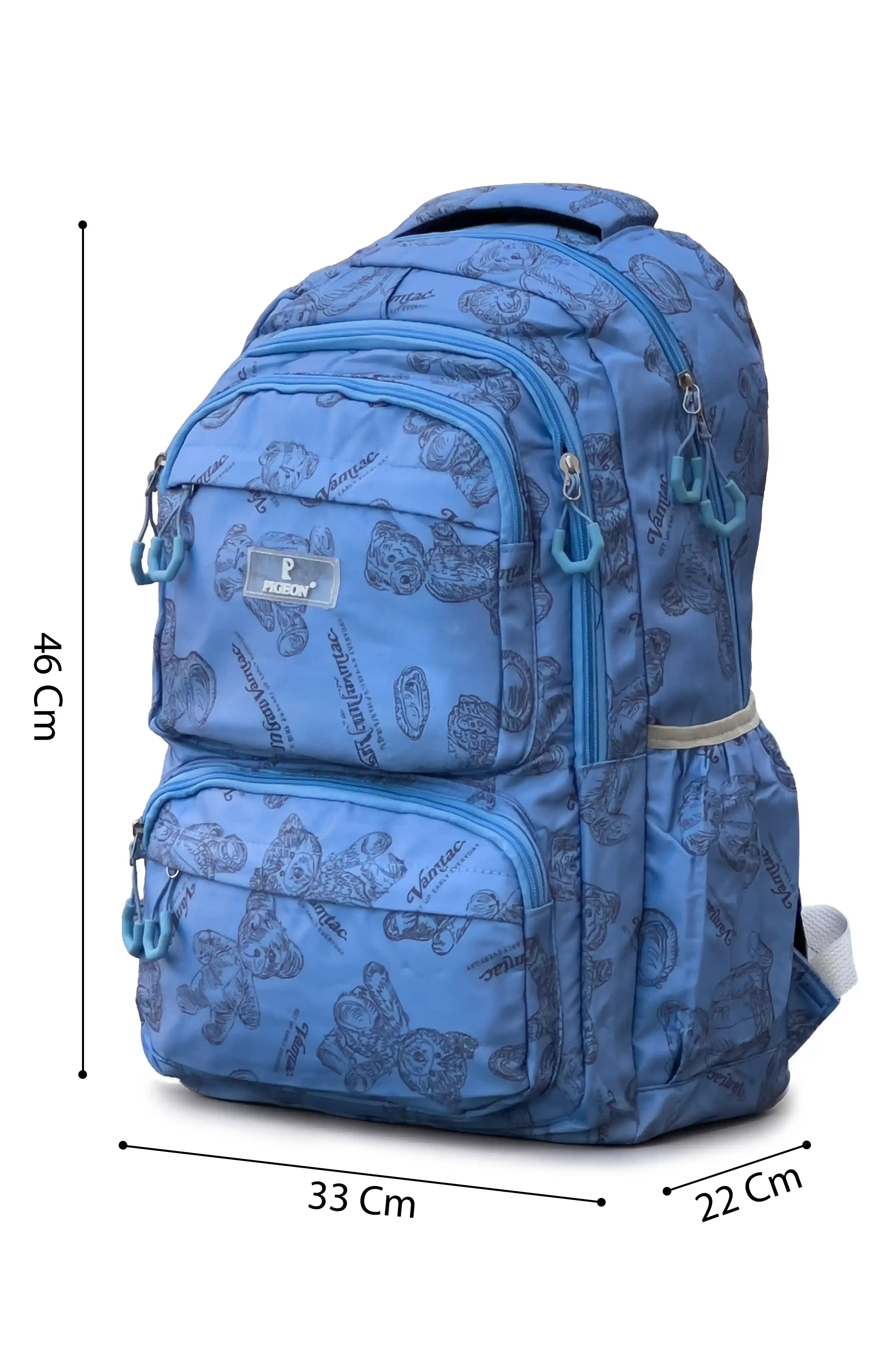 Cute Teddy Print Backpack Bag, Lightweight Water-Resistant with Multiple Compartments, Adjustable Padded Straps, Travel Daypack for School, College & Daily Use