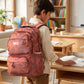 Cute Teddy Print Backpack Bag, Lightweight Water-Resistant with Multiple Compartments, Adjustable Padded Straps, Travel Daypack for School, College & Daily Use