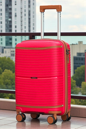 Textured Cabin Size 20 Inch Hard Side Luggage Unbreakable PP Suitcase with Spinner Wheels