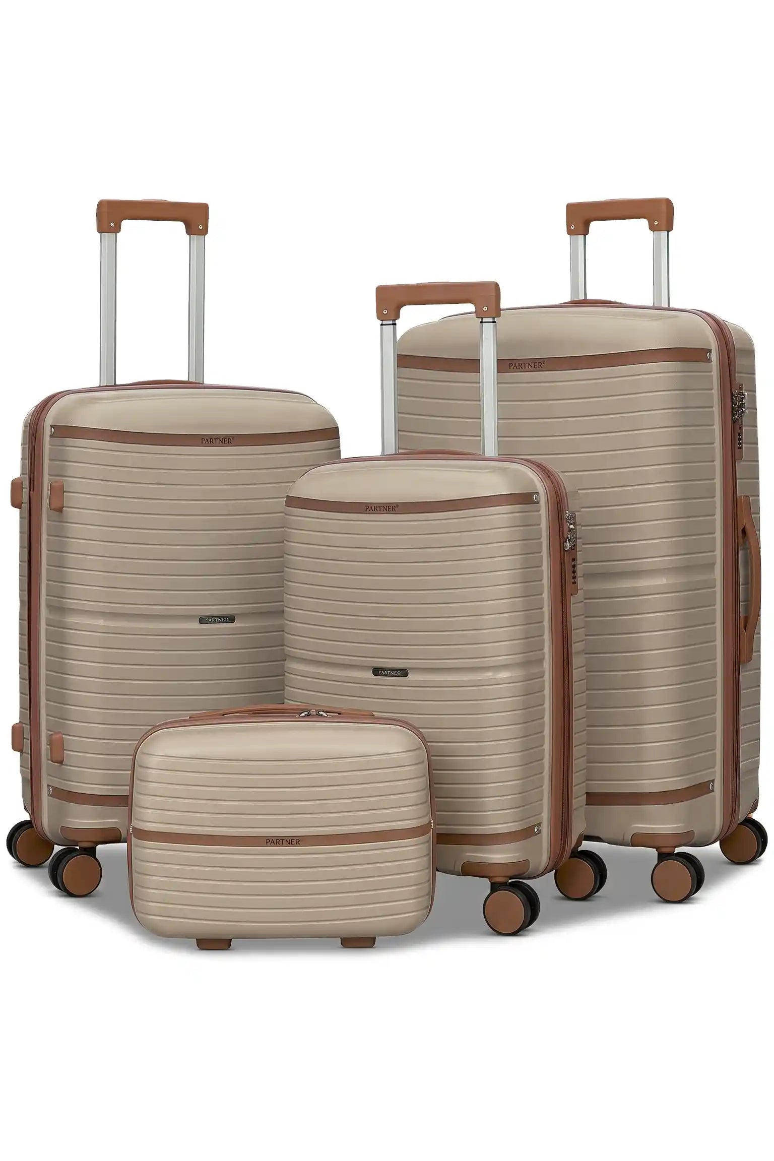 Textured PP Expandable Hard Side Luggage Set | Unbreakable Polypropylene Suitcase with Spinner Wheels