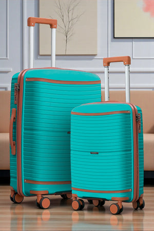 Textured 2 Pcs Set Hardside Unbreakable PP Luggage | 20 Inch Carry-On & 24 Inch Checked Suitcase Combo