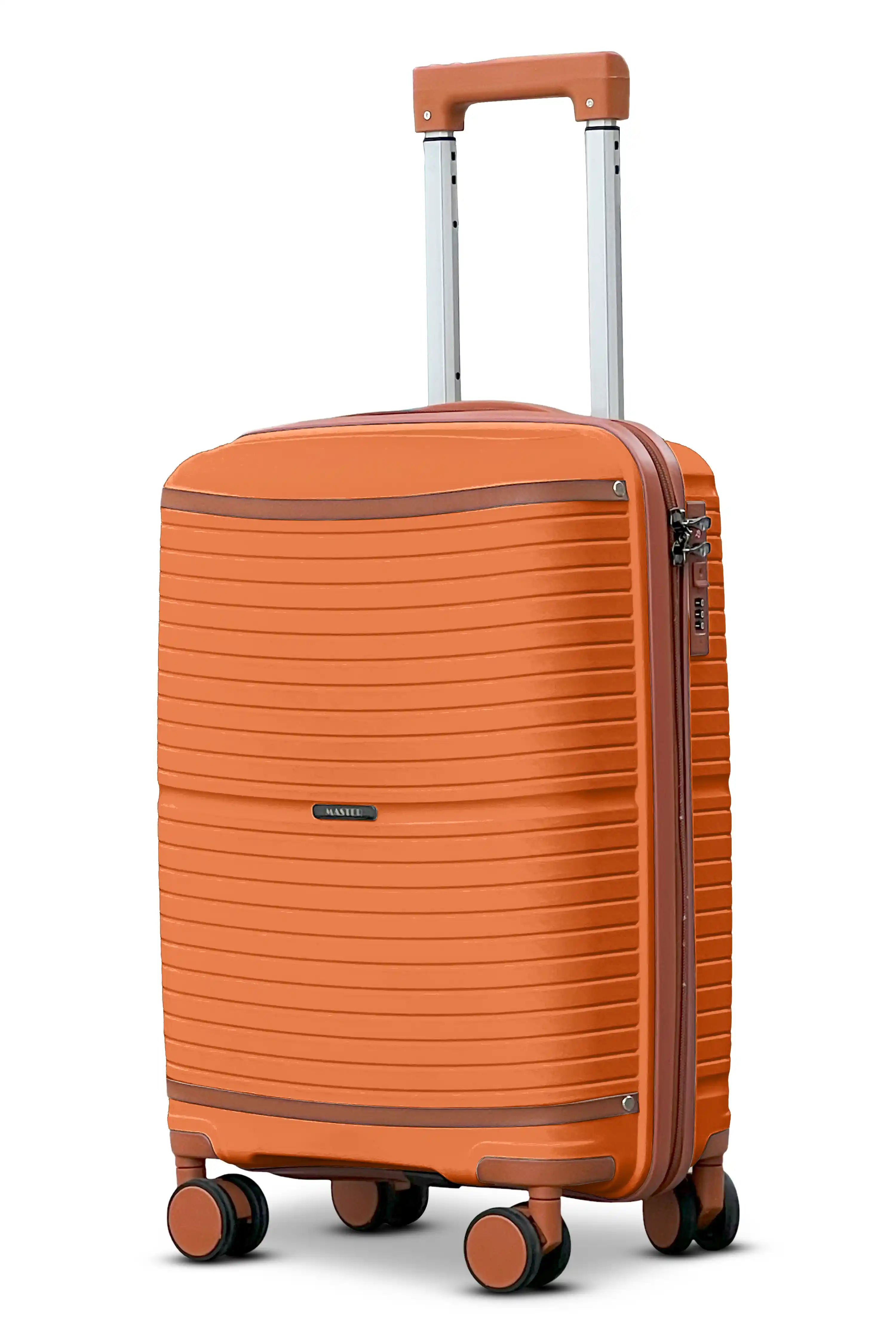 Textured PP Expandable Hard Side Luggage Set | Unbreakable Polypropylene Suitcase with Spinner Wheels