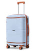 24 Inch Textured PP Expandable Medium Checked Luggage | Unbreakable Polypropylene Suitcase with Spinner Wheels