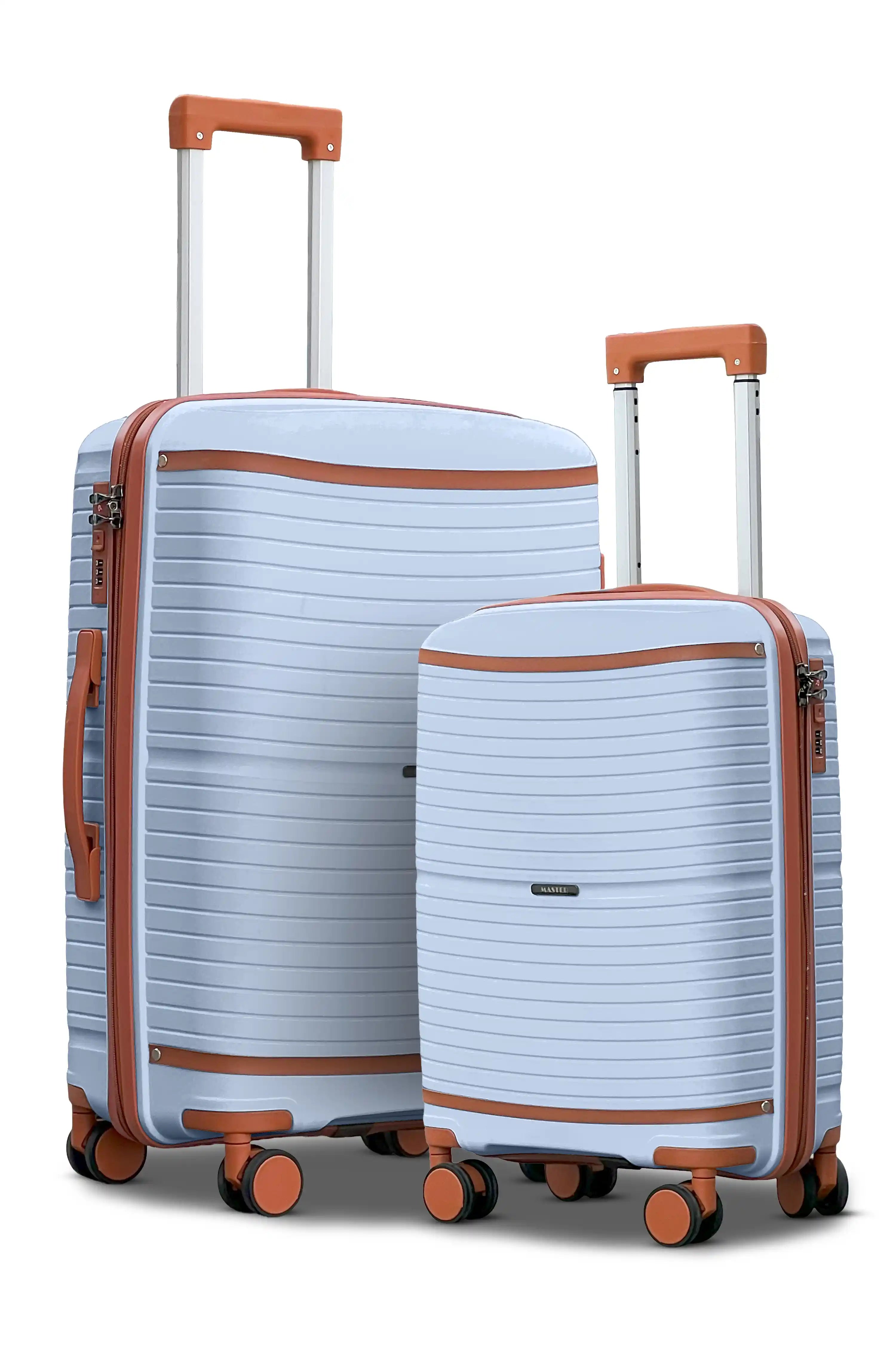Textured PP Expandable Hard Side Luggage Set | Unbreakable Polypropylene Suitcase with Spinner Wheels