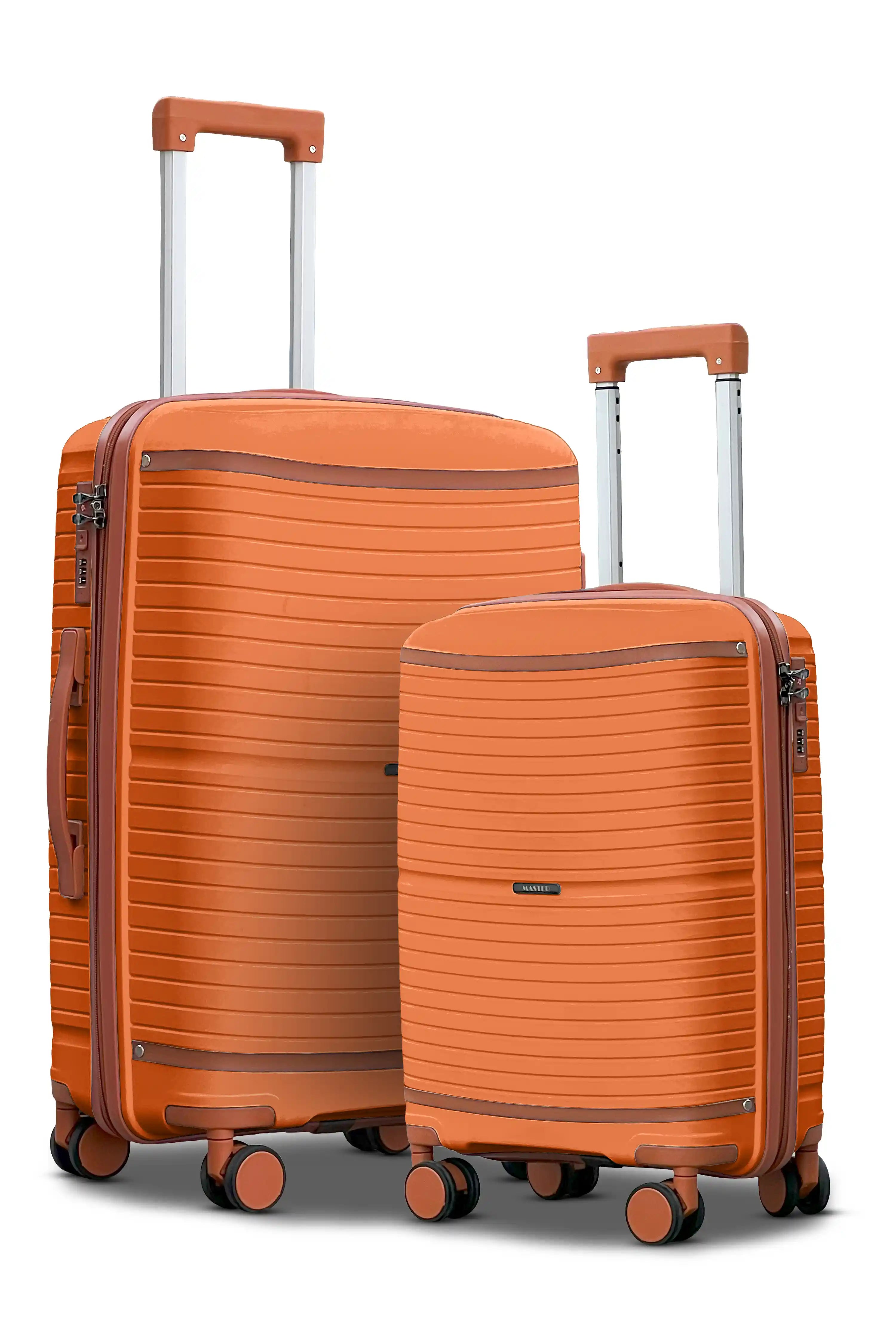 Textured PP Expandable Hard Side Luggage Set | Unbreakable Polypropylene Suitcase with Spinner Wheels