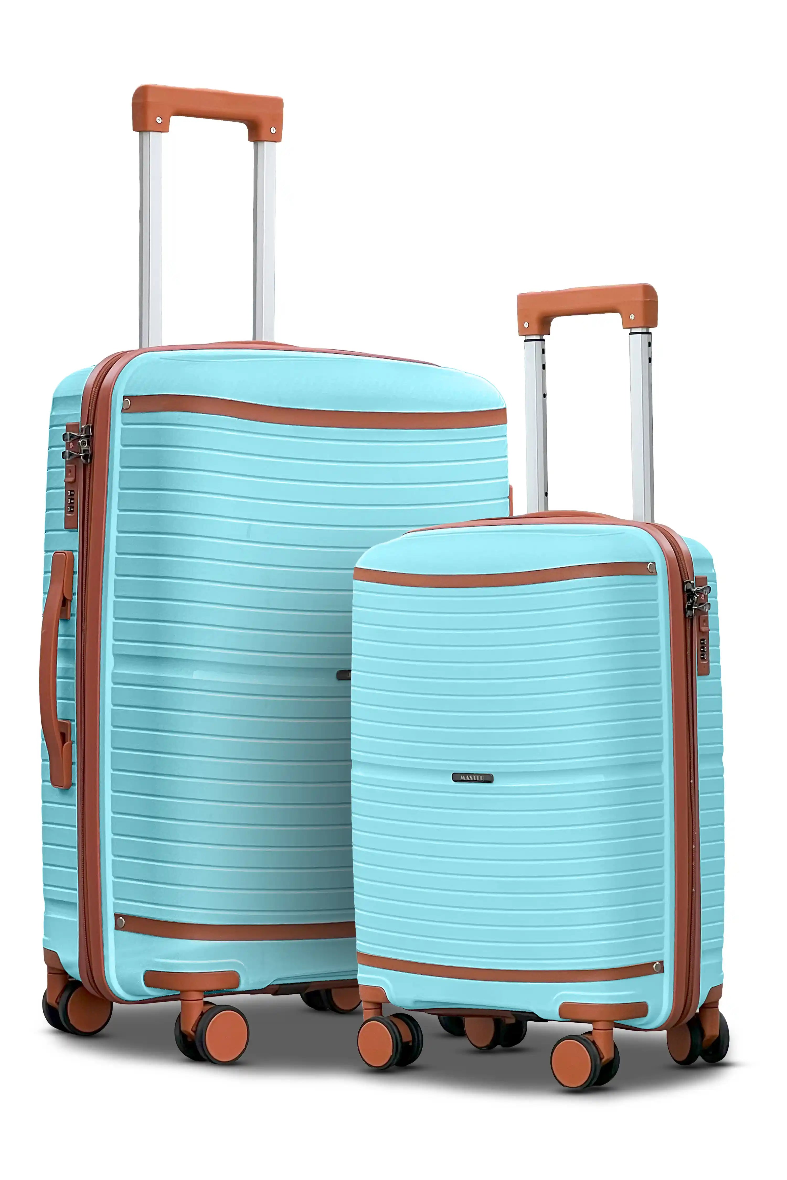 Textured PP Expandable Hard Side Luggage Set | Unbreakable Polypropylene Suitcase with Spinner Wheels