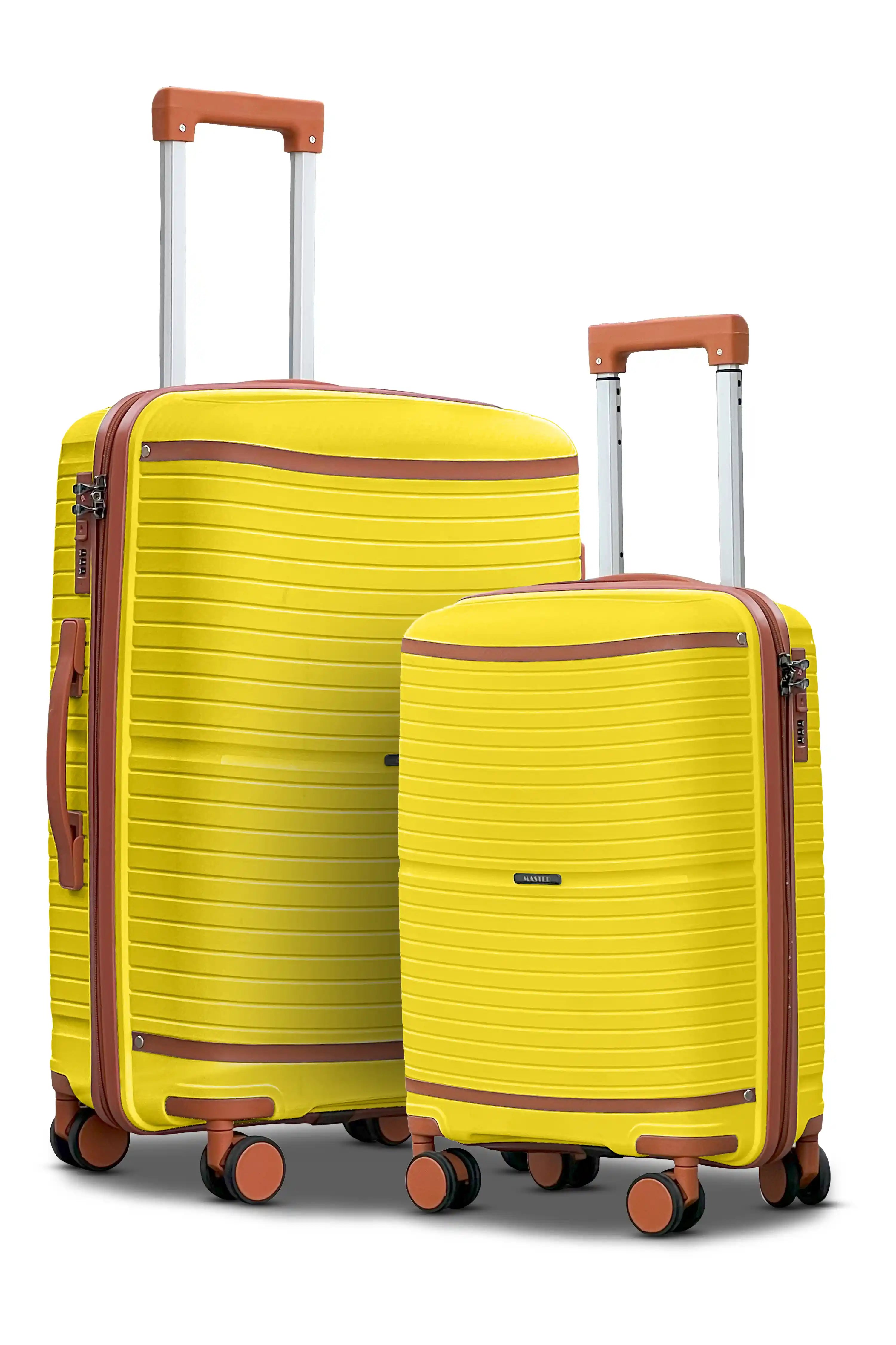 Textured PP Expandable Hard Side Luggage Set | Unbreakable Polypropylene Suitcase with Spinner Wheels