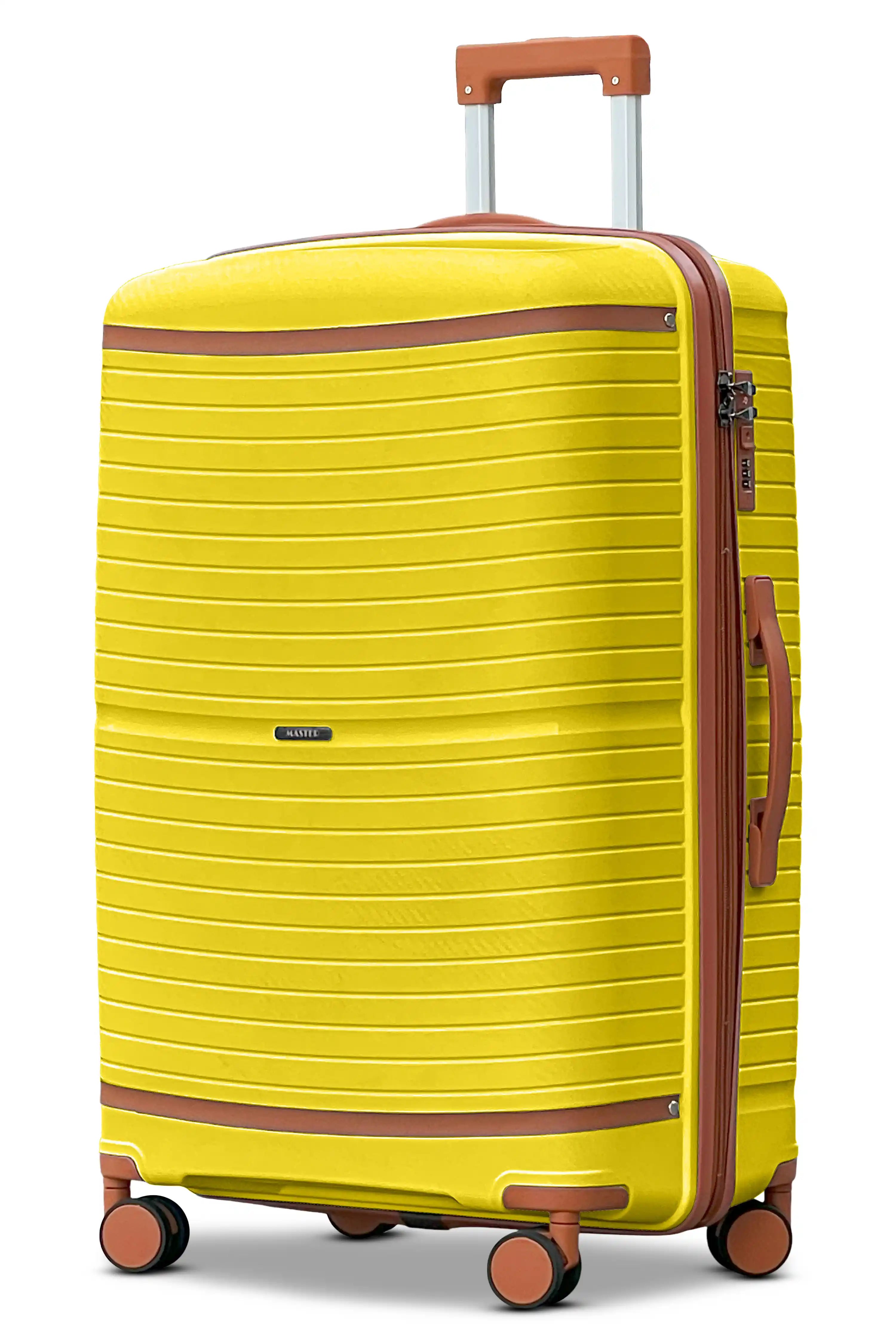 Textured PP Expandable Hard Side Luggage Set | Unbreakable Polypropylene Suitcase with Spinner Wheels