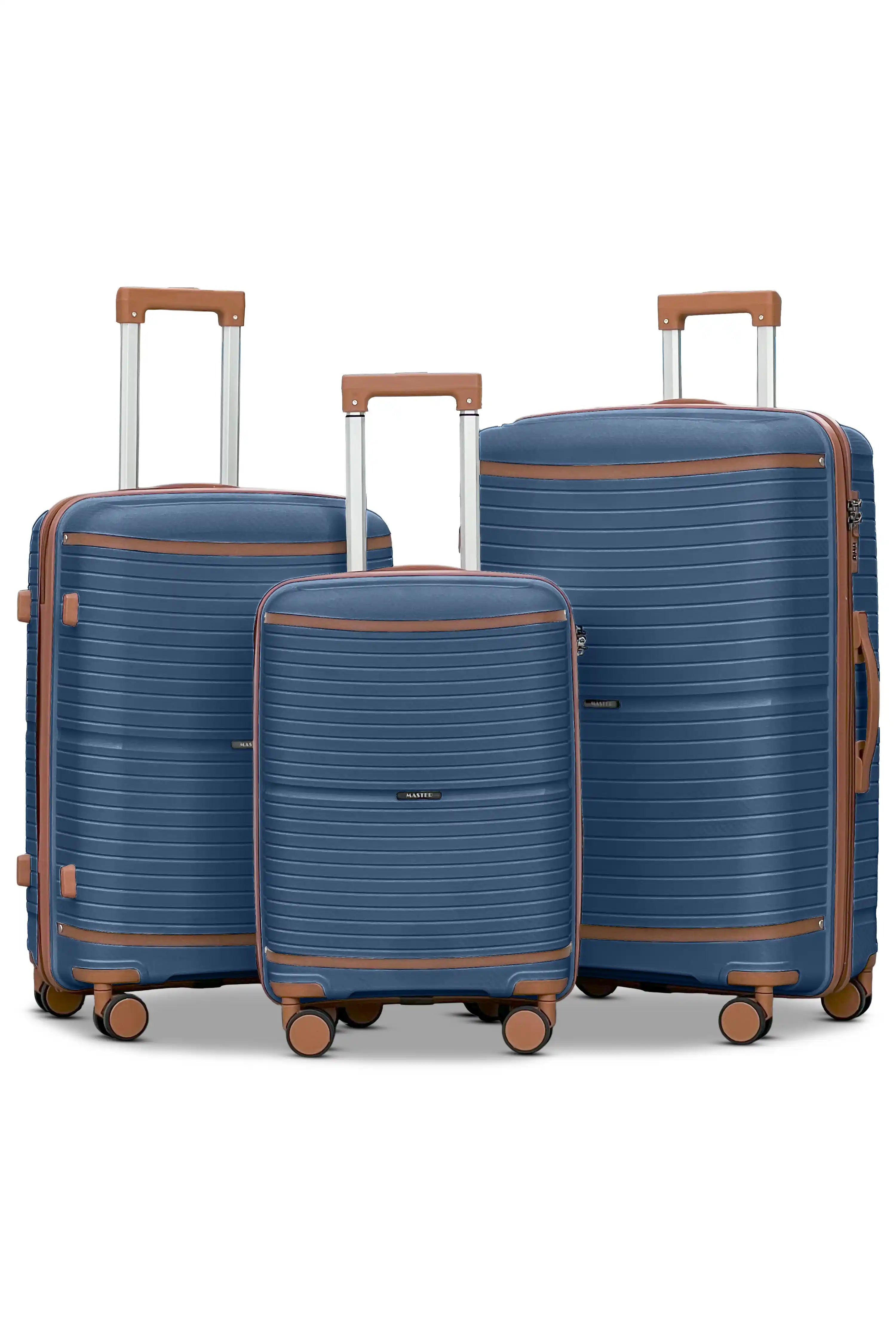 Textured PP Expandable Hard Side Luggage Set | Unbreakable Polypropylene Suitcase with Spinner Wheels