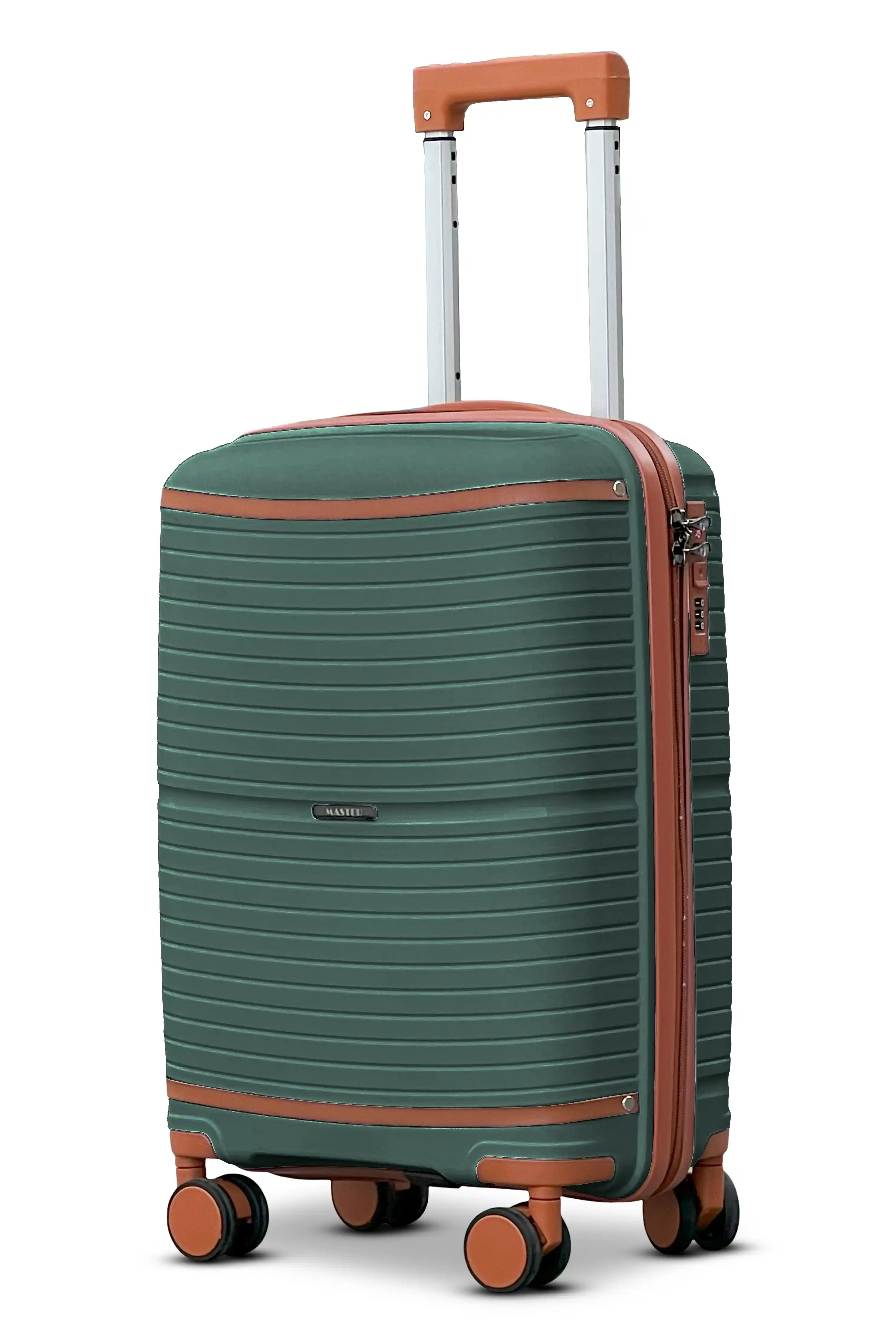 Textured Cabin Size Hard Side Luggage Unbreakable PP Suitcase with Spinner Wheels