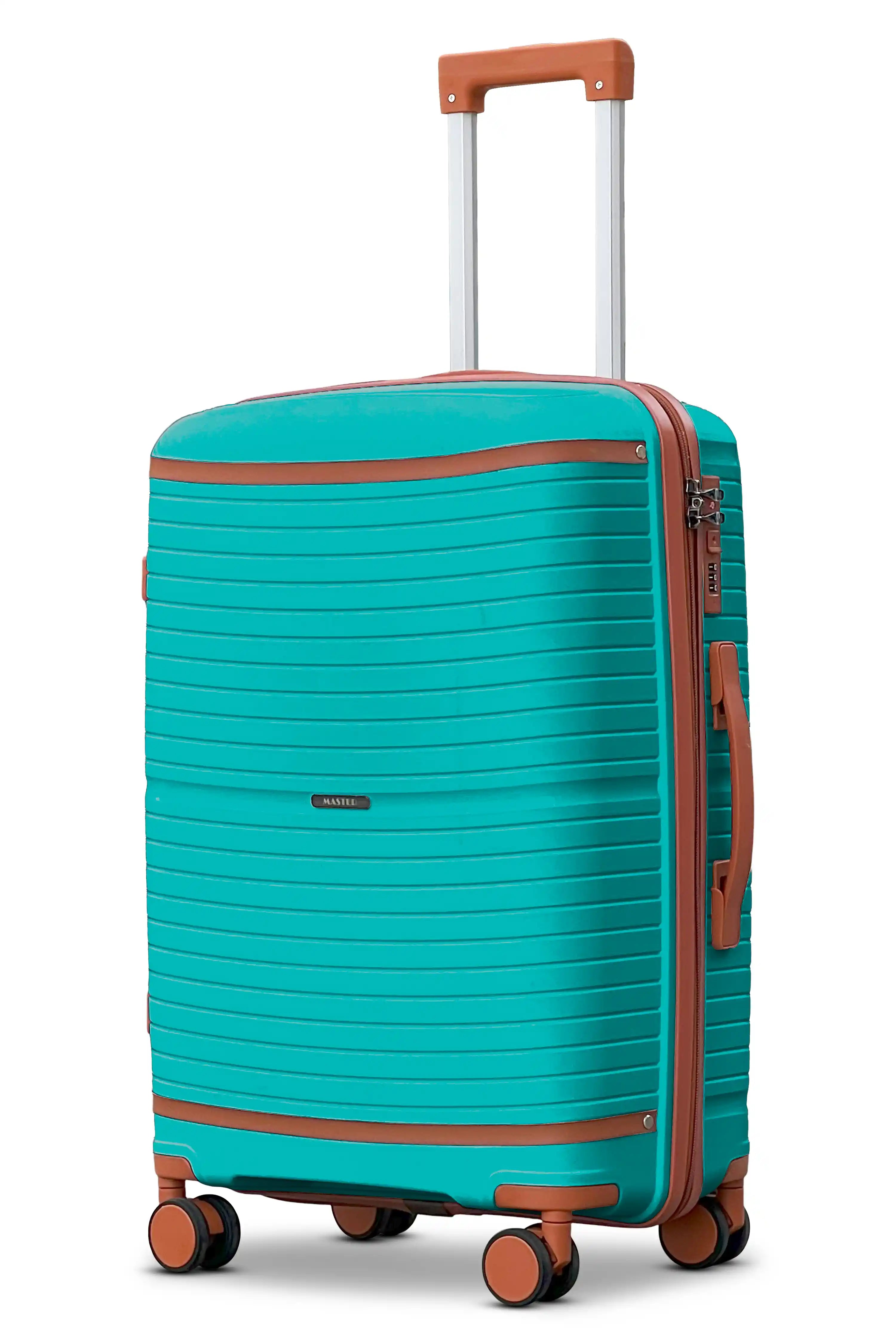 Textured 3 Pcs Set Hard Side Luggage Unbreakable PP Suitcase with Spinner Wheels