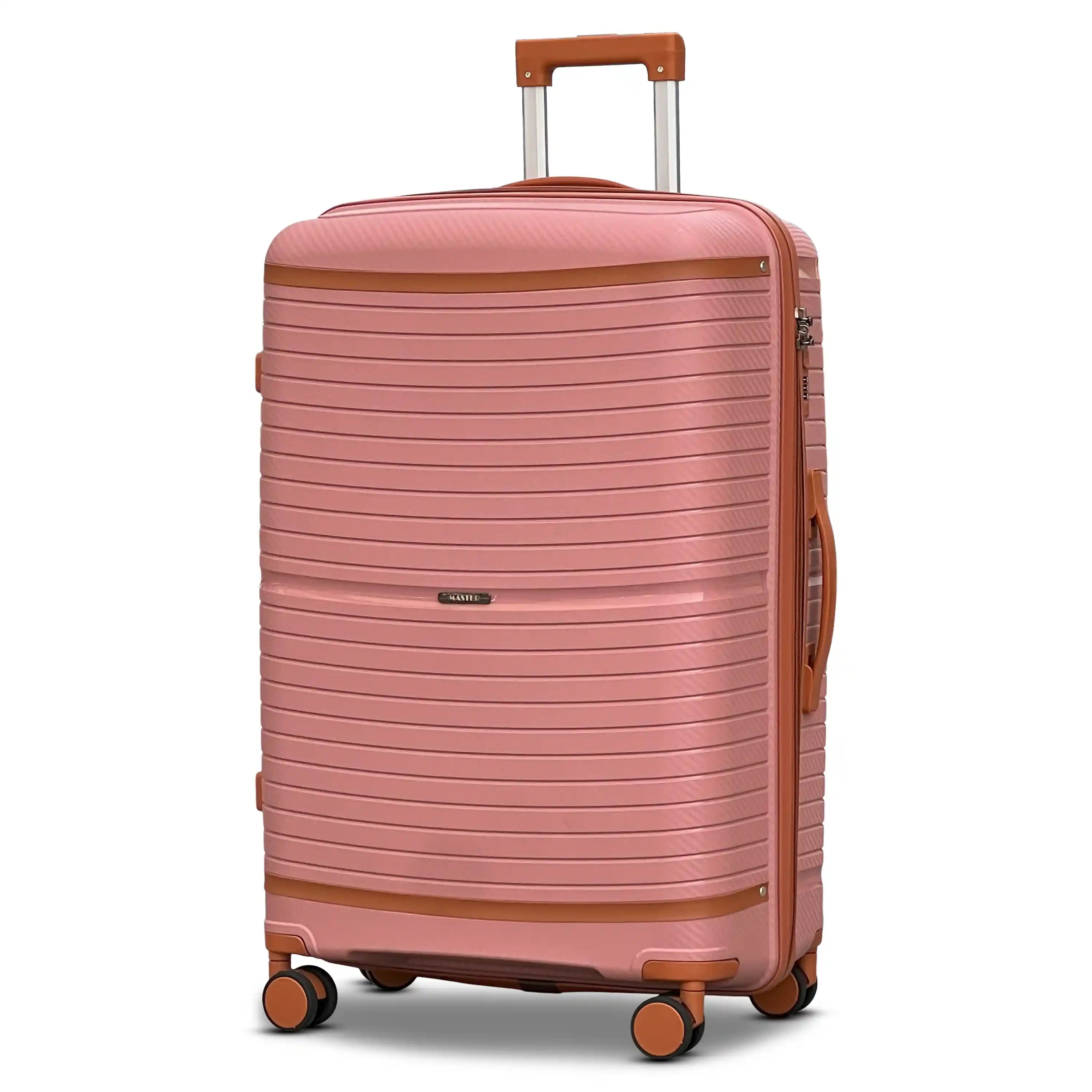 Textured 3 Pcs Set Hard Side Luggage Unbreakable PP Suitcase with Spinner Wheels
