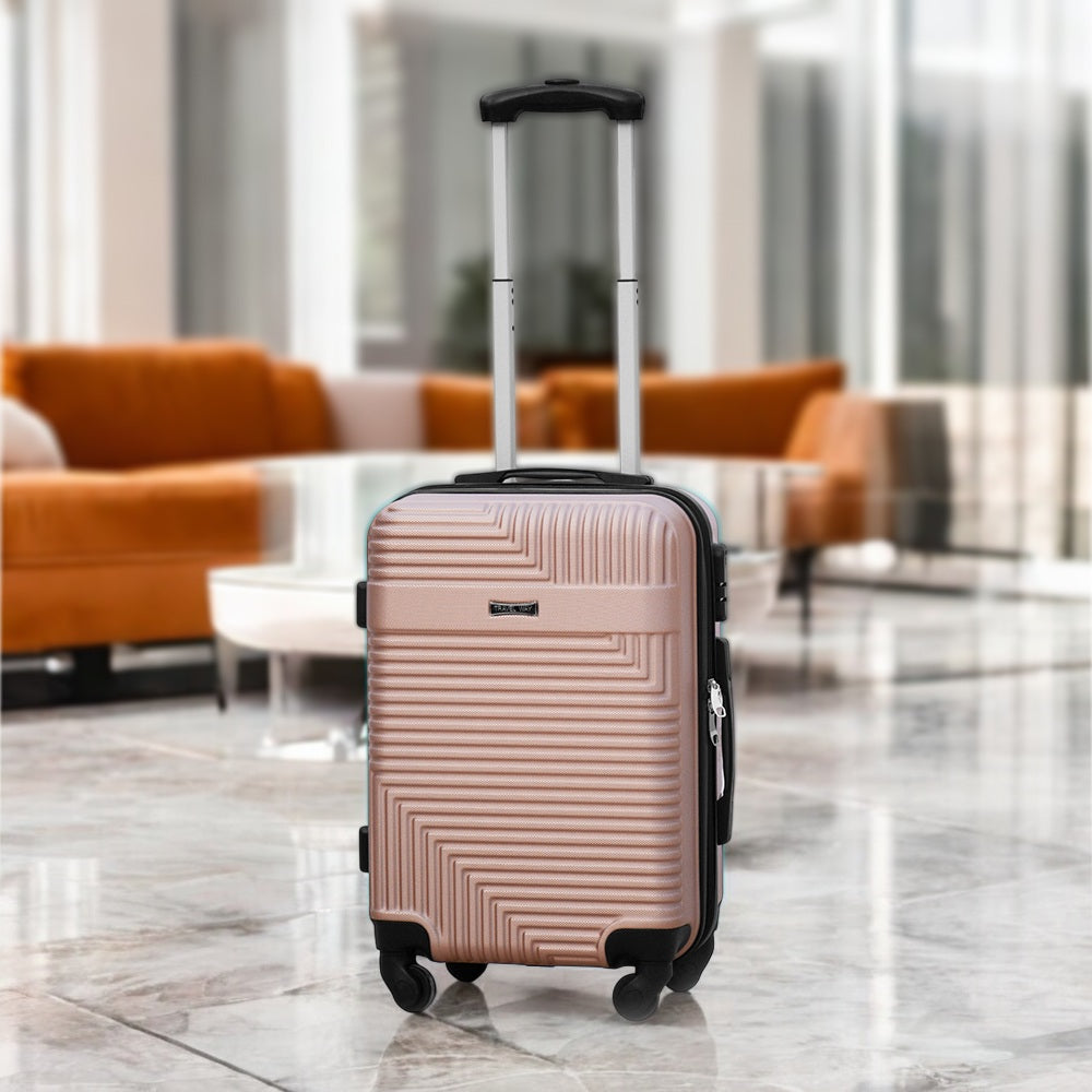 Travel Way ABS Luggage Set | Lightweight Hard Case with Spinner Wheels | Durable Trolley Bags | 3 Piece Set 20, 24 and 28 inches